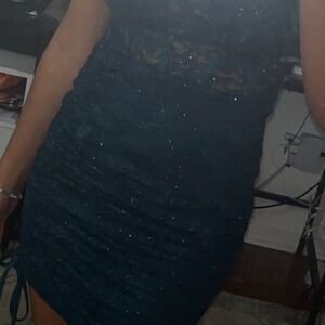 Elegant Blue Lace Women's Skirt